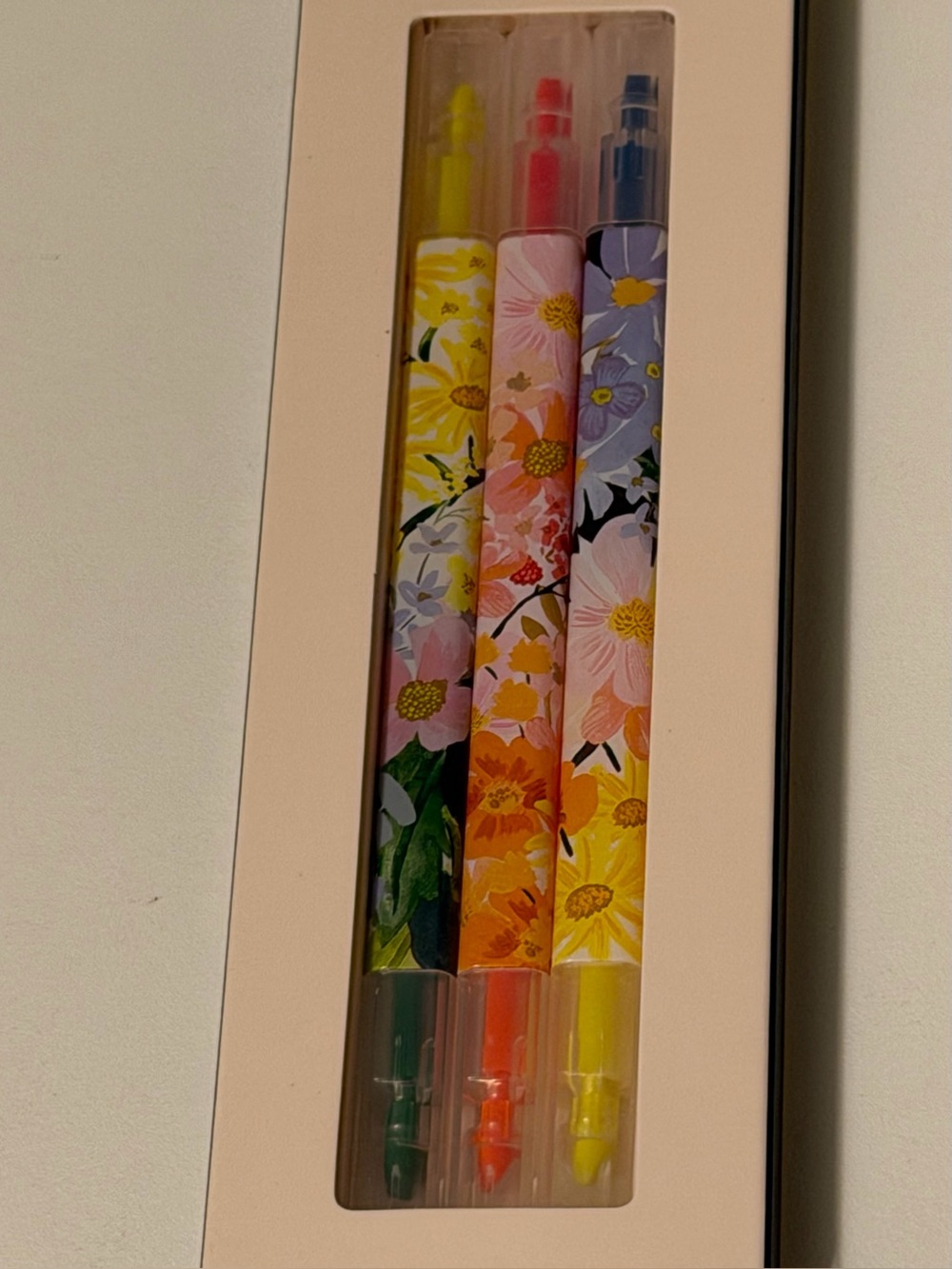 Rifle Paper Co. Marguerite Floral Double-Sided Highlighter Set 3-Pack Marker